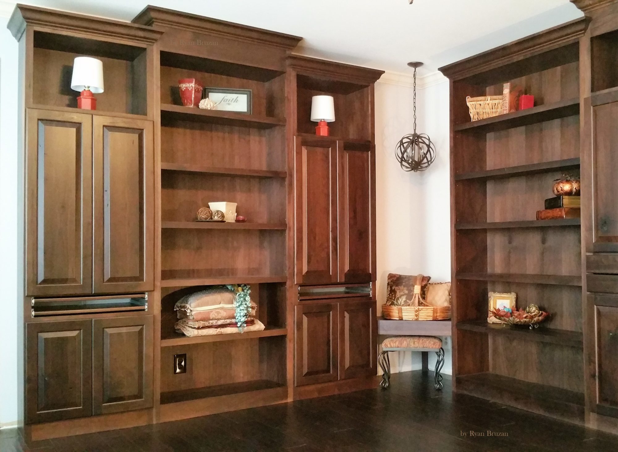 Custom built-in cabinets in a home office by Ryan in Louisville, KY. CustomBuilt-InCabinets.com