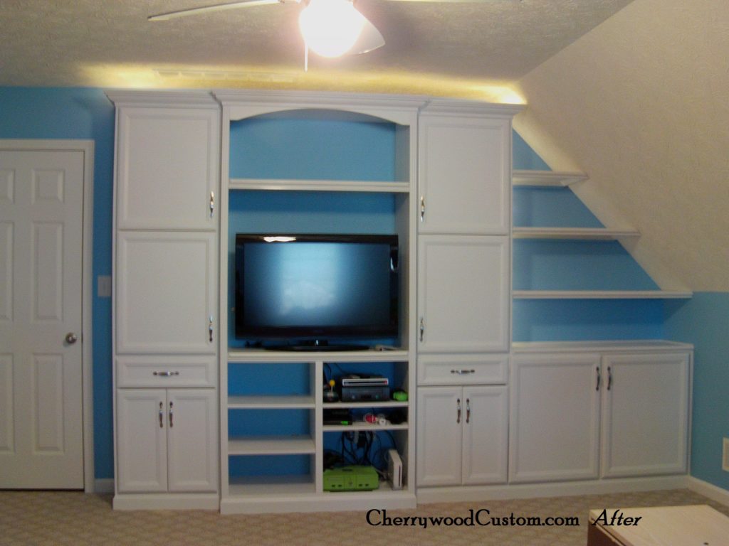 Custom built-in cabinetry solutions by Ryan. When something gets in the way, there can still be a solution. 