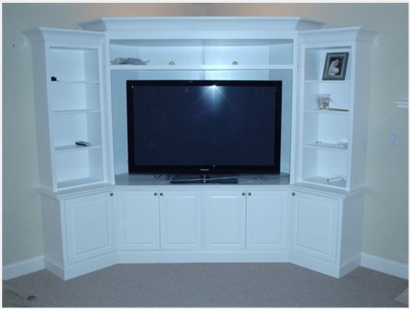 Custom Corner Entertainment Center by Cherrywood Custom