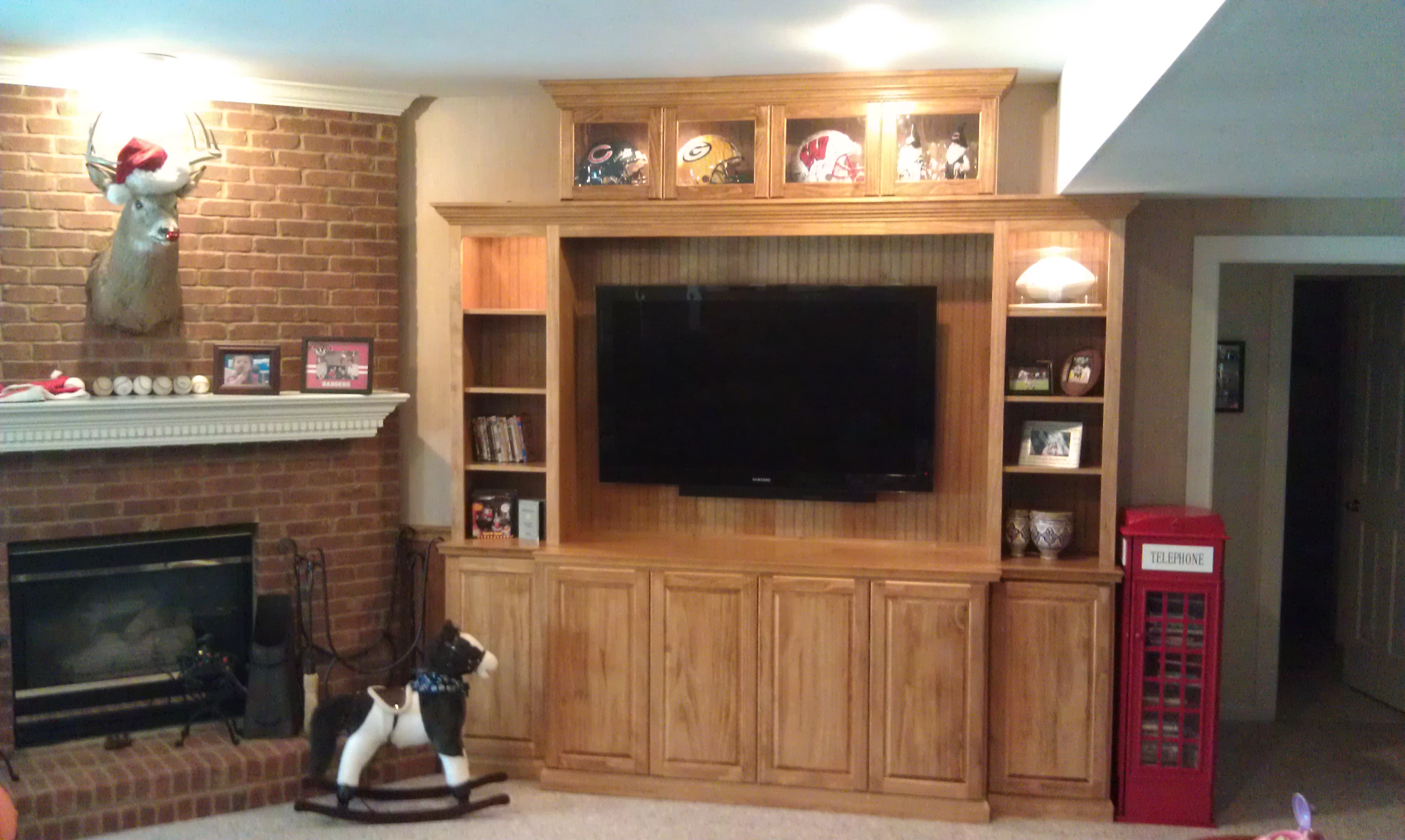 Custom Entertainment Center by Ryan Bruzan In Glenmary, Louisville, KY Custom Pine Entertainment Center by Ryan Bruzan In Glenmary, Louisville, KY. Finish with clear coat lacquer.