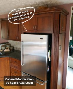 Refrigerator Cabinet Modification in Louisville, KY by Ryan Bruzan