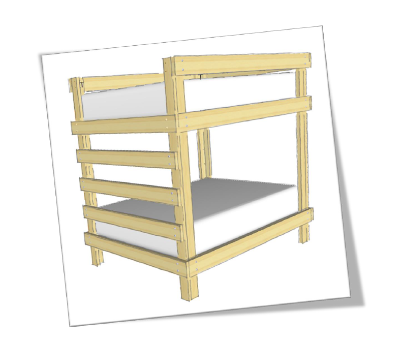 Full Size Bunk Bed Plans, Plans For Full Size Bunk Beds