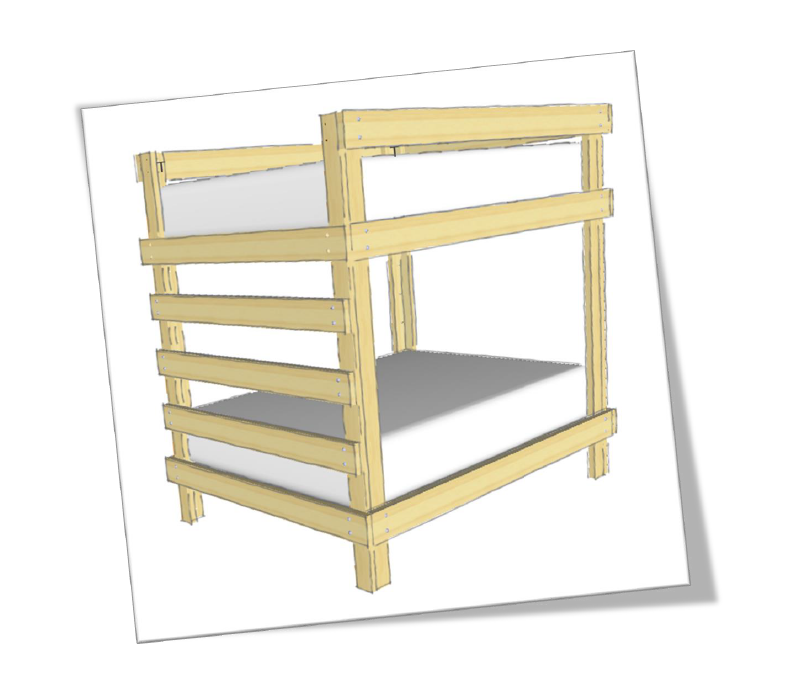 Worthington Bunk Bed Plans for Full Size Mattresses